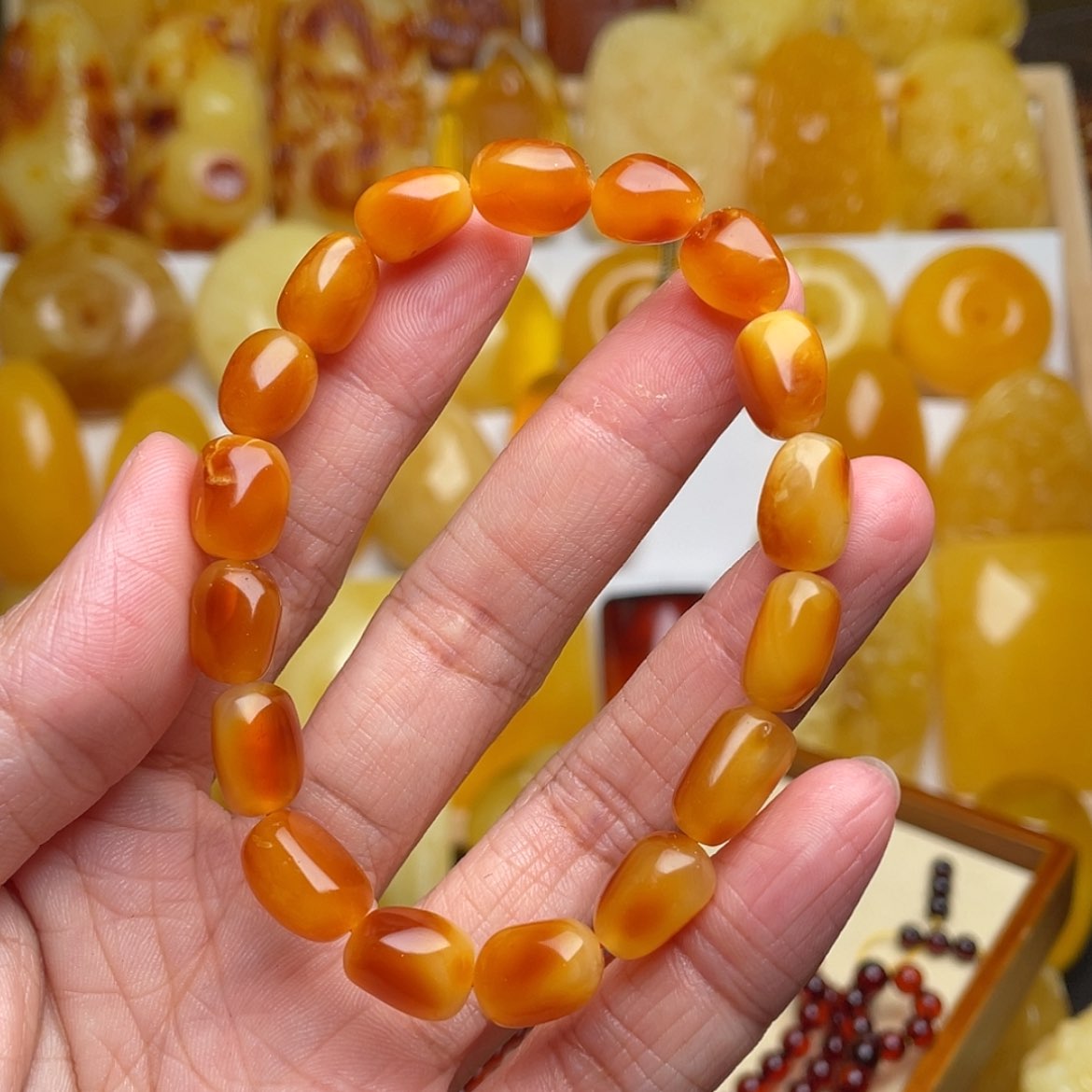 【闪购商品】蜜蜡手链未镶嵌敏****）