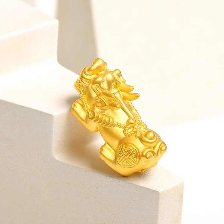 足金蝴蝶结大貔貅@@A244