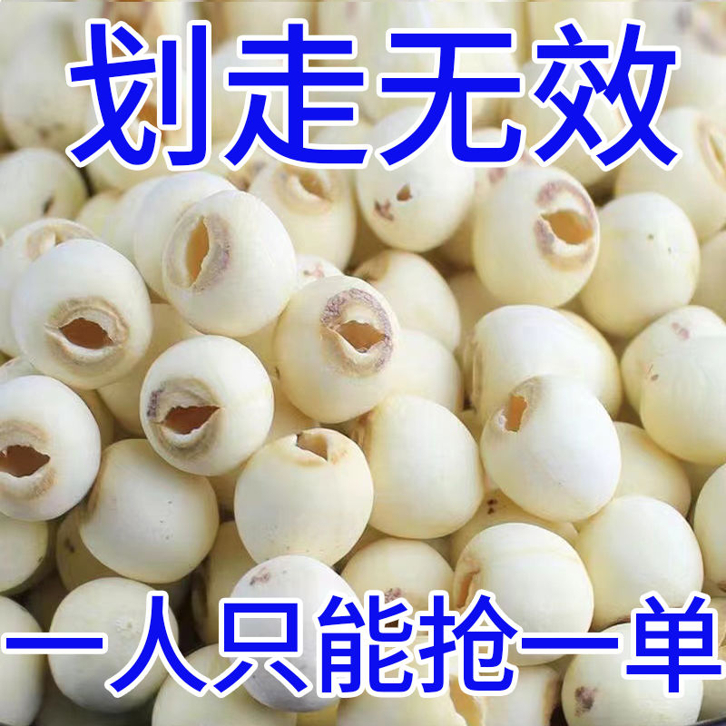 【2023新莲上市】莲子 干货 无硫野生莲子新鲜磨皮去芯白莲子