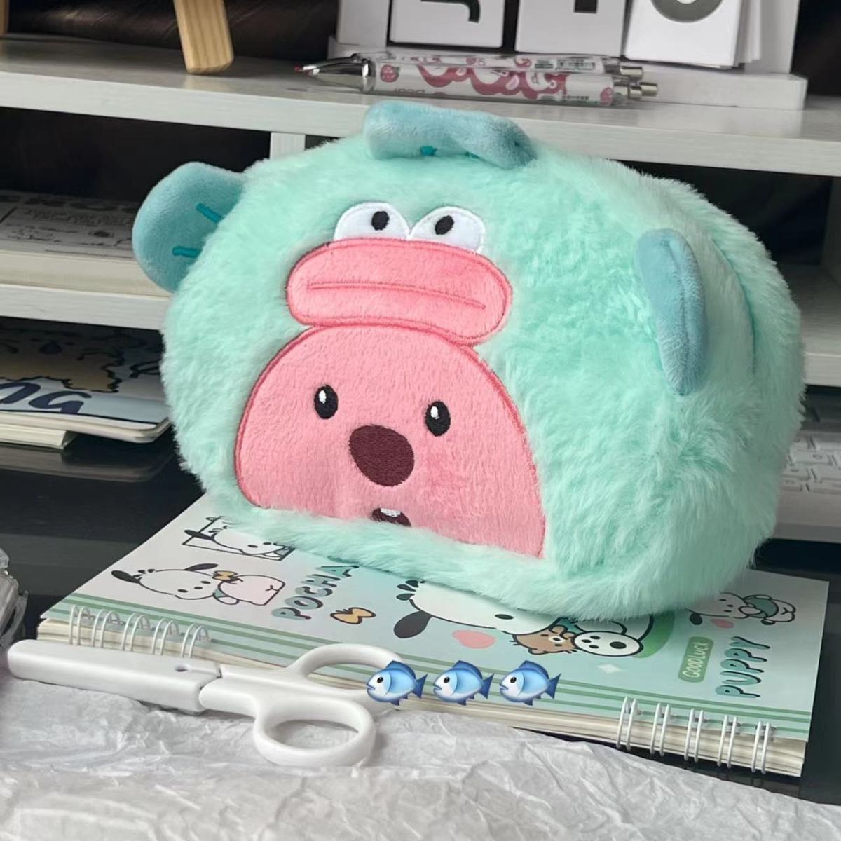 新款小海狸loopy笔袋大容量卡通少女心文具收纳包袋便携零钱包包L
