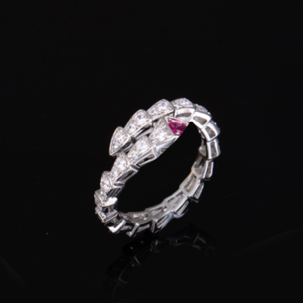 铜合金合成锆石戒指 43-JZ-633-M轻奢时尚气质小众锆石戒指3515