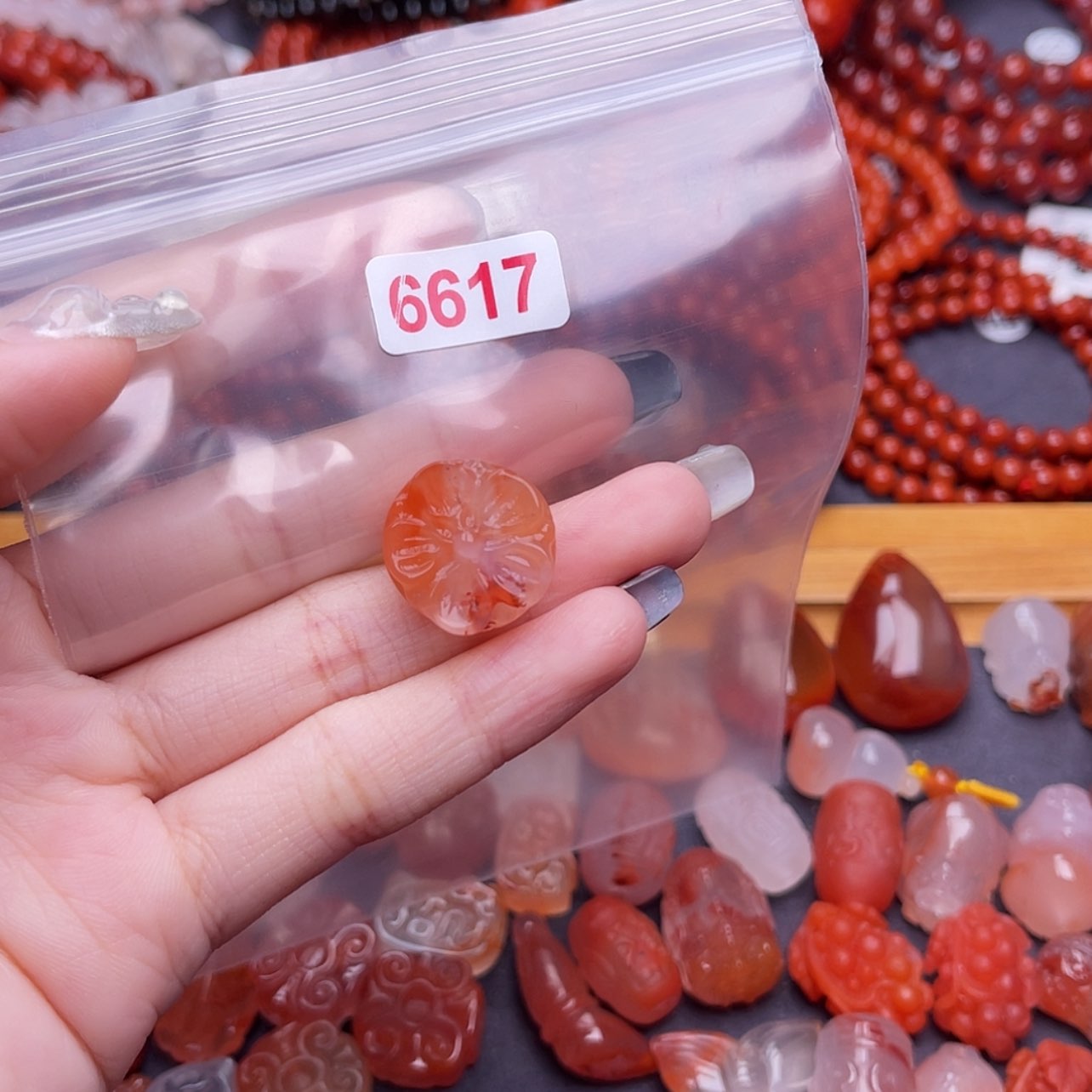 【闪购商品】南红玛瑙6617未镶嵌双*