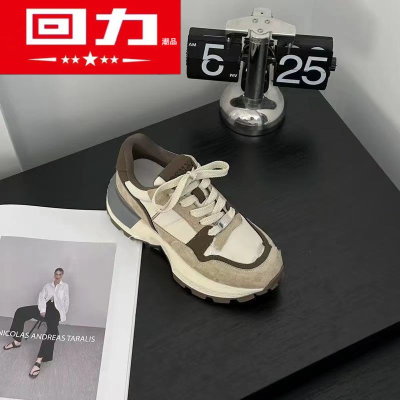 回力潮品厚底阿甘鞋女2023秋冬新款百搭增高加绒华夫休闲老爹运动