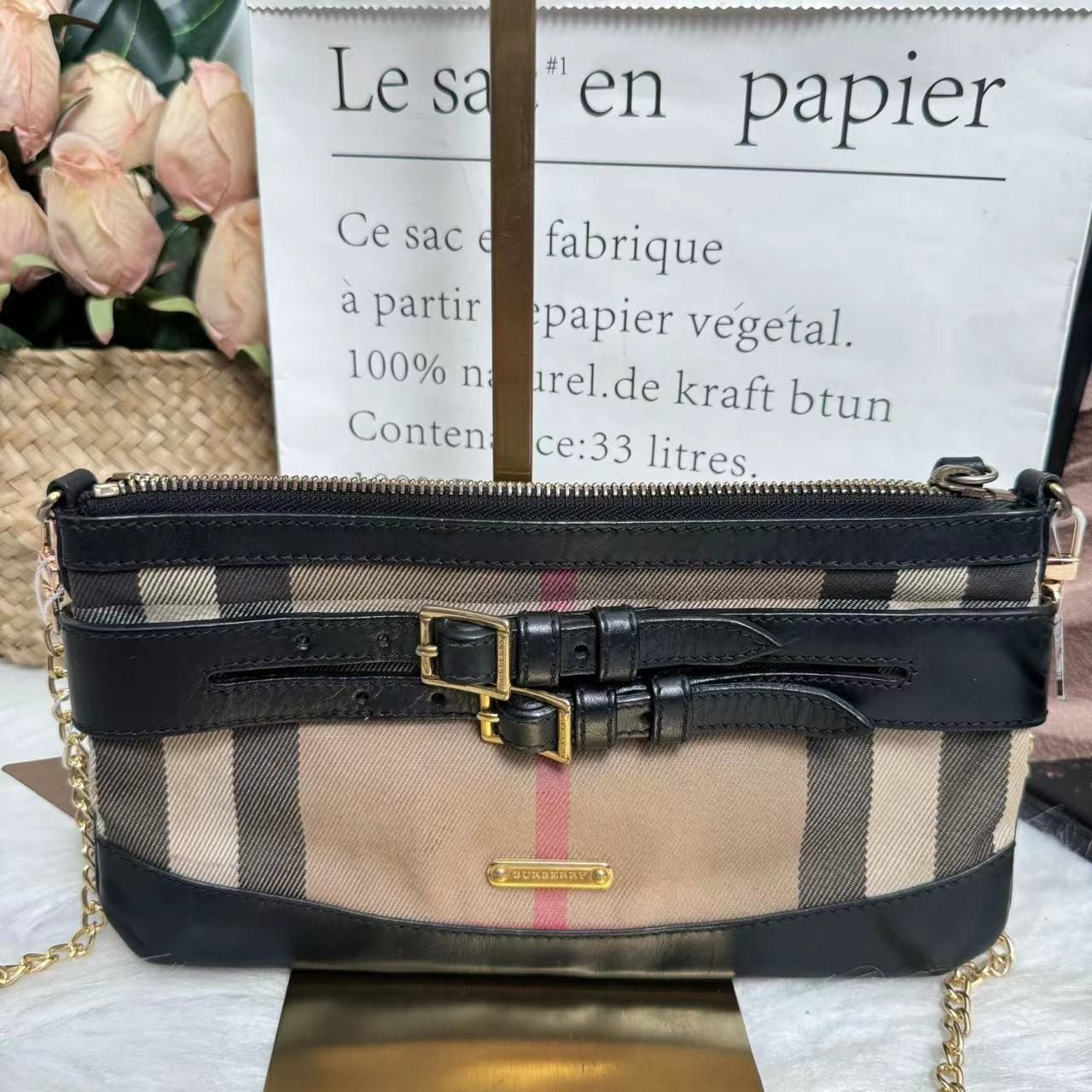 95新 BURBERRY/博柏利 /伊一/95/83336/单肩包/