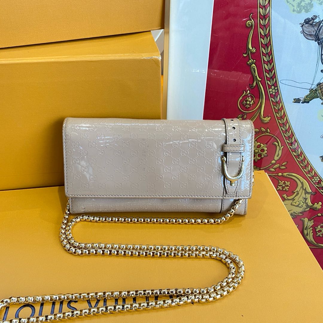 95新 GUCCI/古驰 大有/古驰漆皮钱包/J01894