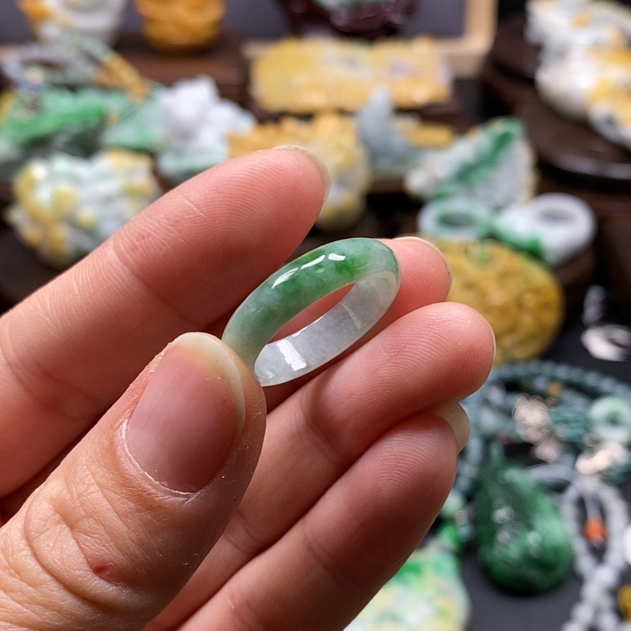 【闪购商品】翡翠戒指未镶嵌J****祝