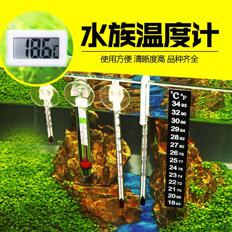 观赏鱼温度表水族鱼缸温度计LED贴片家用洗澡热带鱼乌龟缸水温计