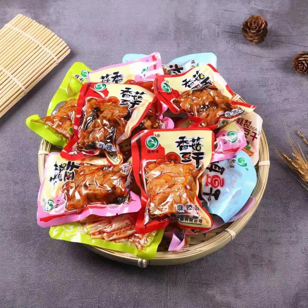 雅利洁开袋解馋香菇豆干零食独立小包装麻辣豆腐干批发五香休闲