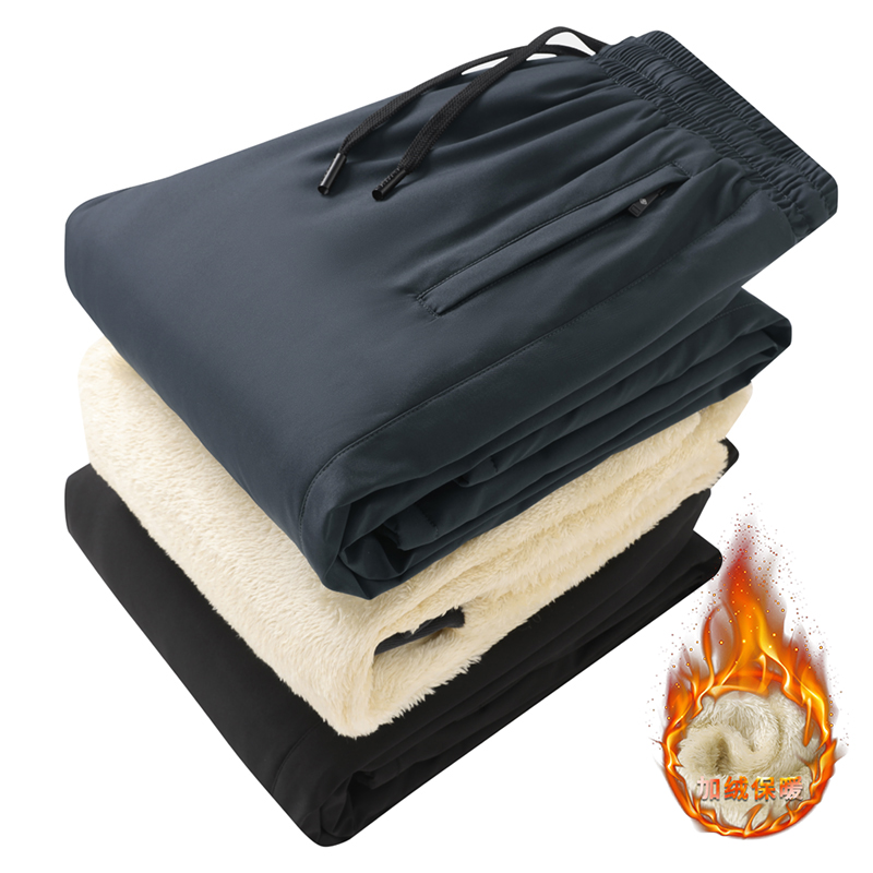 冬季棉裤男士休闲裤加绒加棉运动裤长裤子中老年保暖裤加厚爸爸装