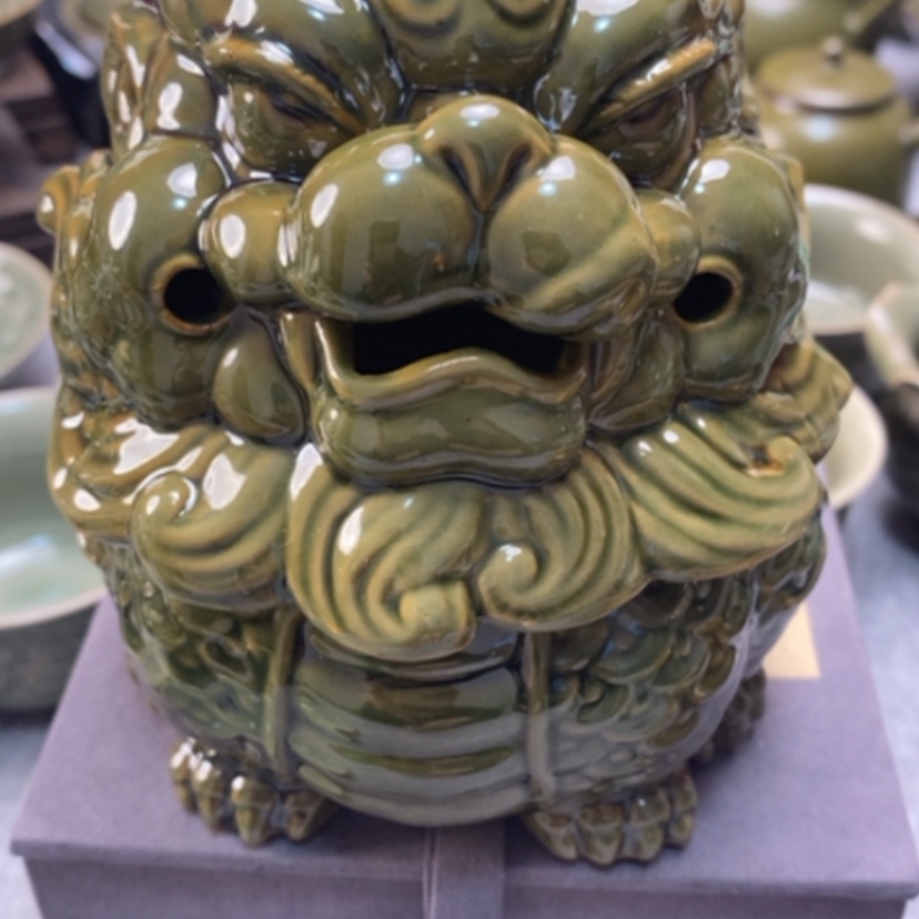 【闪购商品】瓷壶?**小耀州窑麒麟香炉微瑕福利