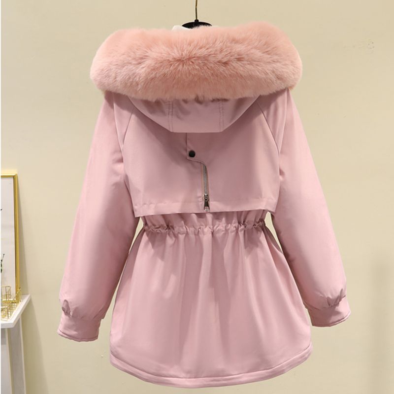 波司澄加绒加厚派克服女冬季2023新款短款小个子学生韩版大毛领棉