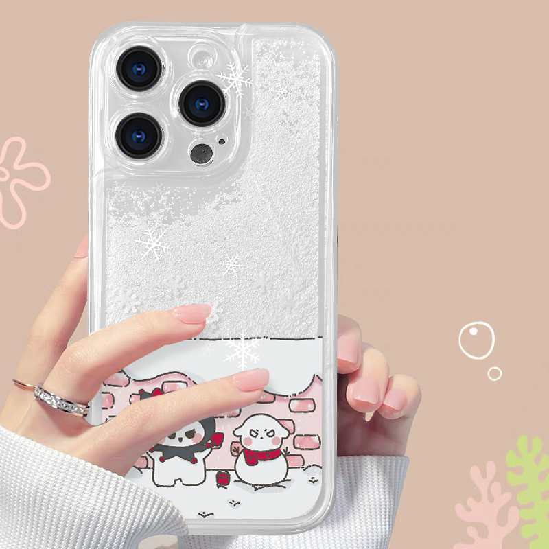 适用iphone15库洛米14个性创意13保护套12网红女款透明流沙壳潮流