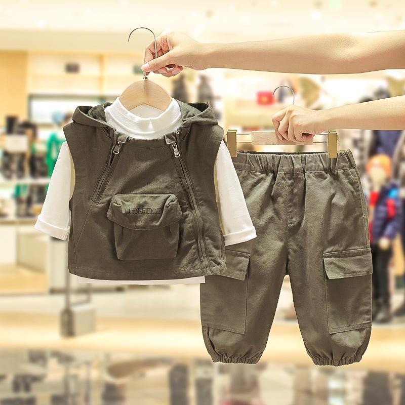 新品巴拉巴拉男童秋装套装2023新款儿童帅气小童韩版春秋衣服宝宝