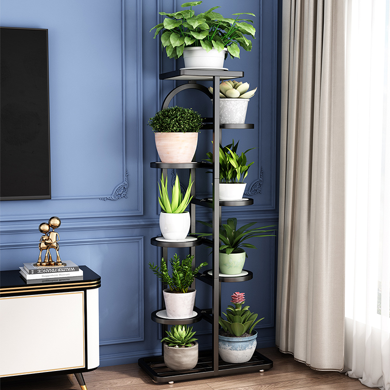 花架置物架落地多层阳台花架子客厅简易多肉花盆架轻奢绿萝层架子