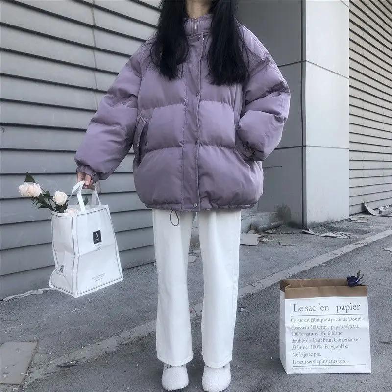 袄2023年新款女冬季衣韩版宽松ins加厚学生短款羽服外套