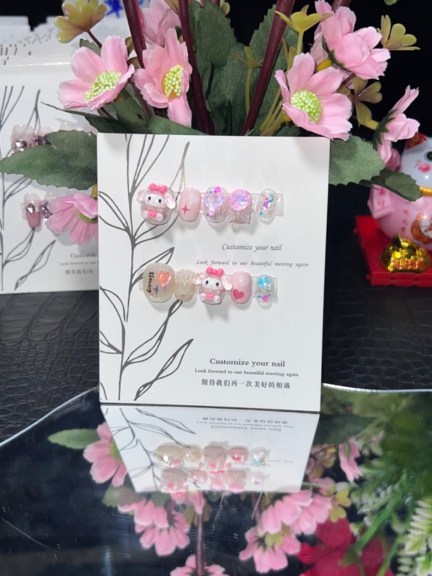 【美乐蒂】纯手工美甲穿戴甲 可爱 学生 辣妹 仙女 日常可爱款