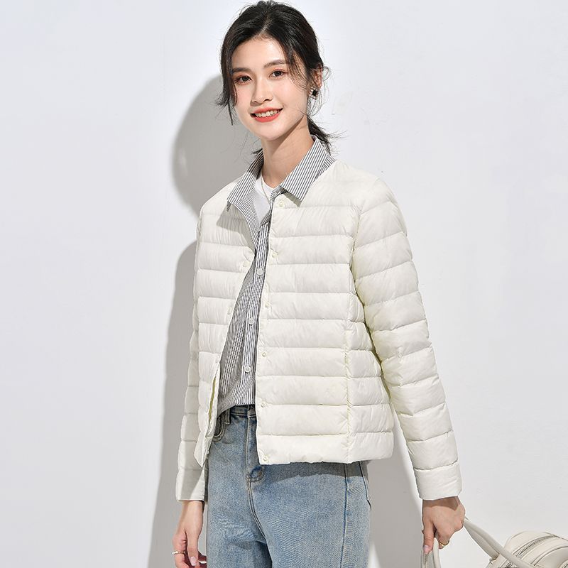 【冬季促销】新款圆领轻薄款羽绒服内胆女短款内搭女式无领轻便冬