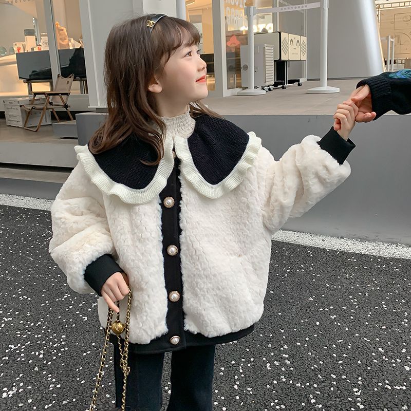 女童外套冬装2023新款洋气儿童秋冬款夹棉小女孩加厚洋气上衣潮