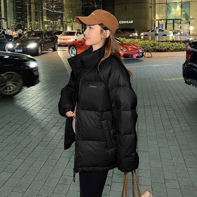 反季清仓韩国COVERNAT羽绒服男女情侣短款加厚冬装面包服外套潮