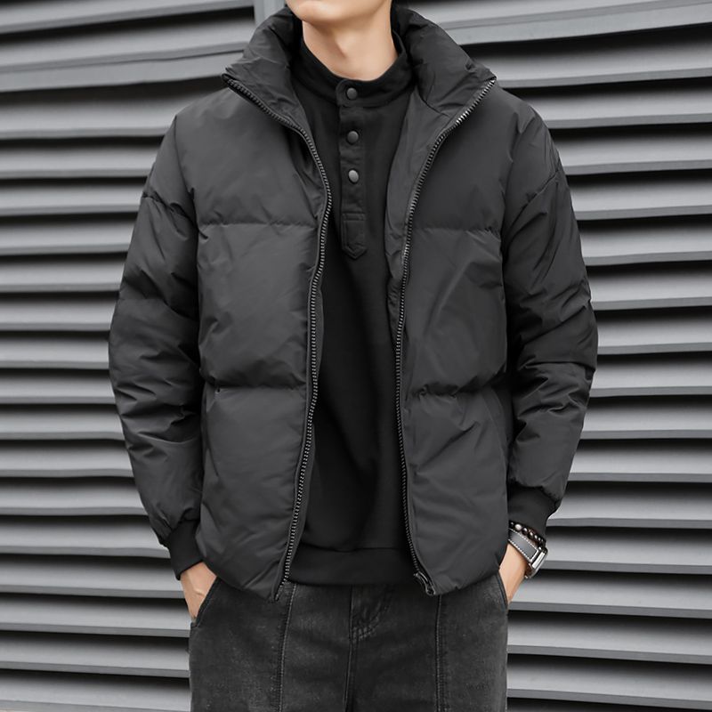 男款羽绒服潮牌立领轻薄男士加厚宽松保暖外套冬季短款休闲白鸭绒