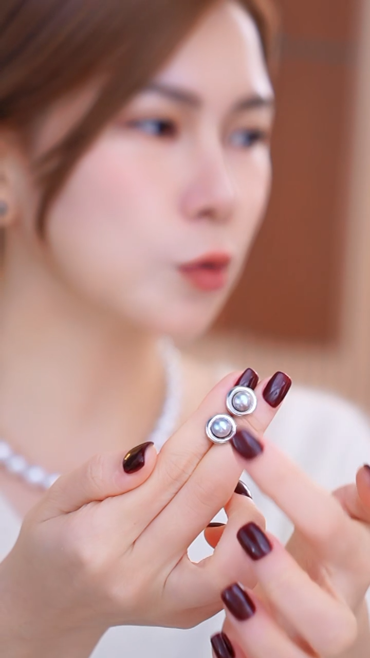 【闪购商品】海水珍珠耳钉未镶嵌真多麻耳钉