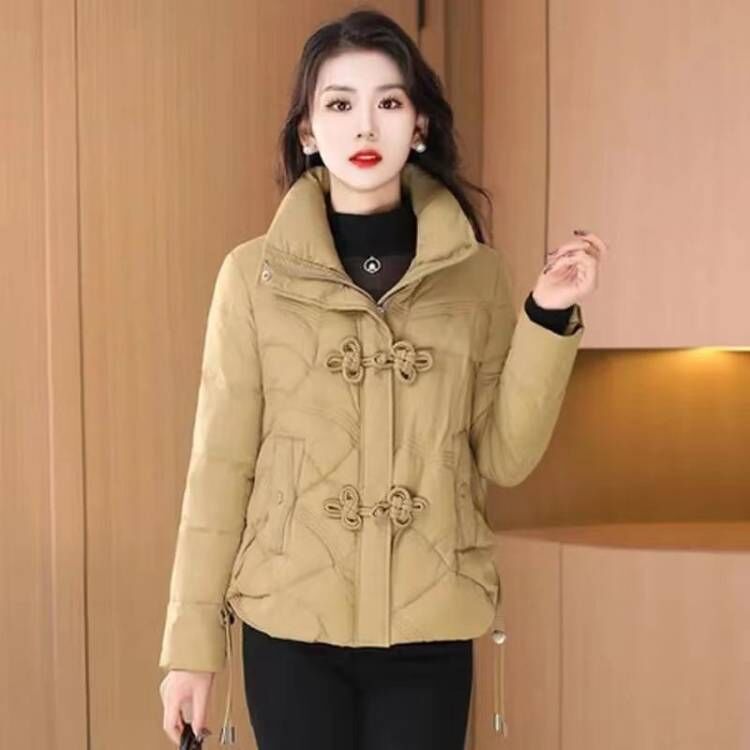 羽绒服服女高档新款休闲短款新中式小个冬装保暖加厚棉袄洋