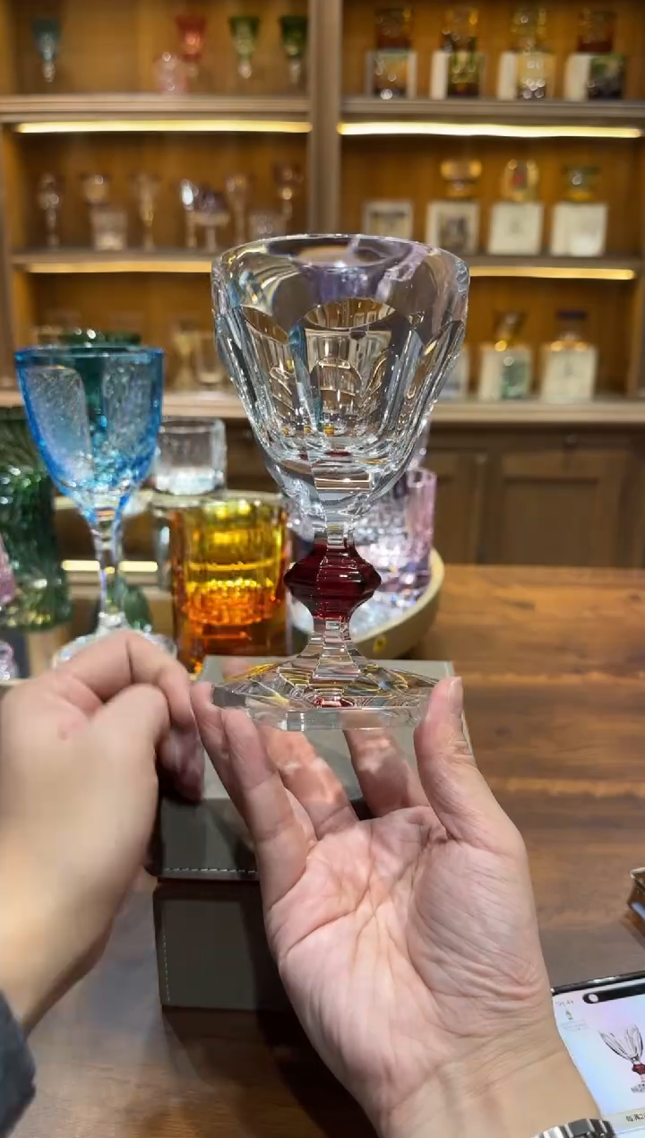 【闪购商品】k9水晶巴卡红结  高脚杯