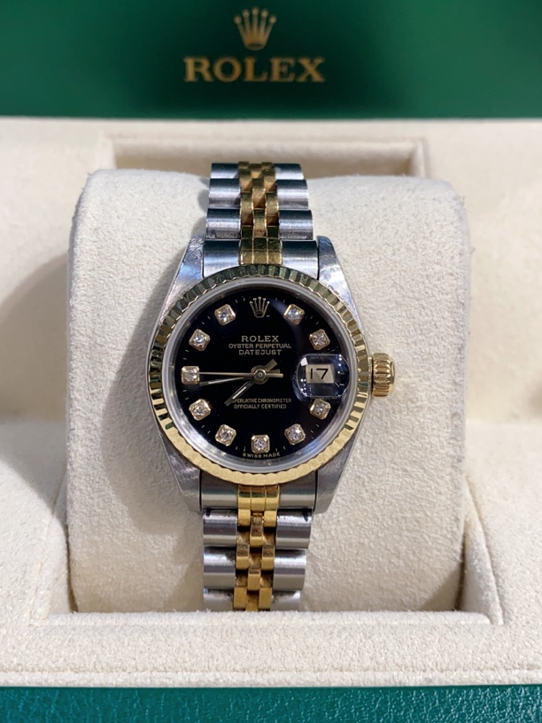 95新 Rolex/劳力士 日志/26盘/黑盘/原盘原钻/养护色/自动机械