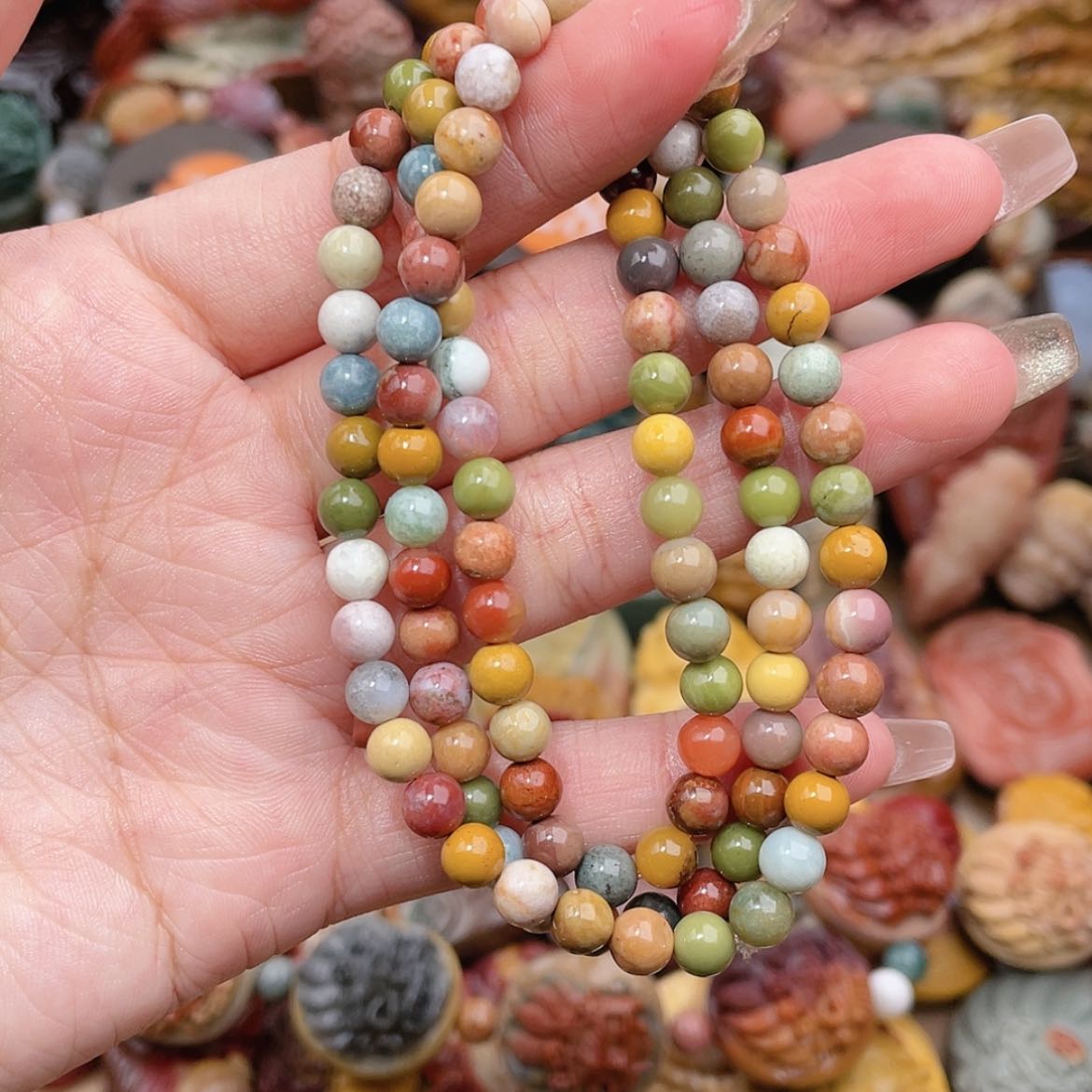 【闪购商品】石英质玉手链合金