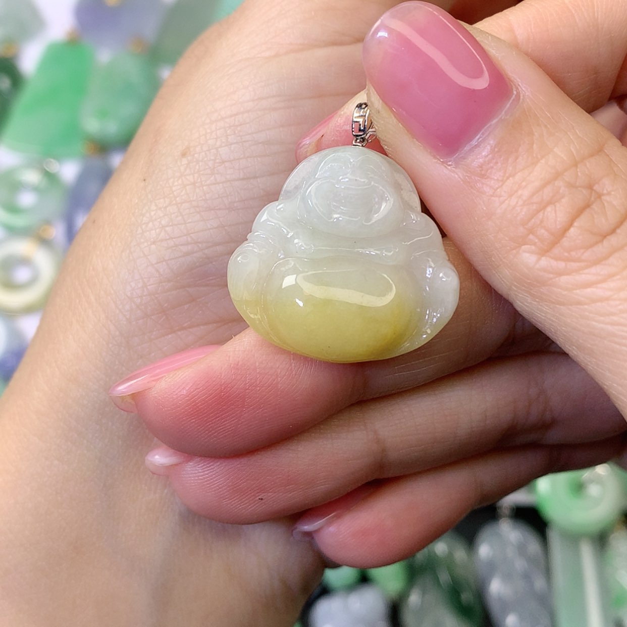 【闪购商品】翡翠颈饰18K金镶嵌