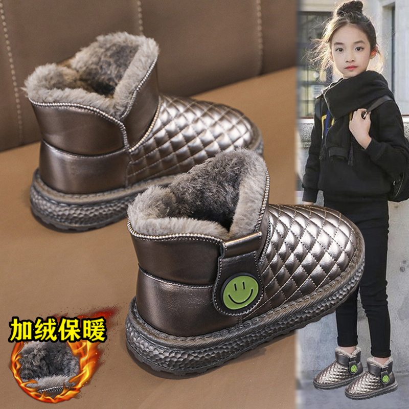 回力潮品女童防水雪地靴冬季女童运动鞋加绒保暖防寒棉鞋加厚冬鞋