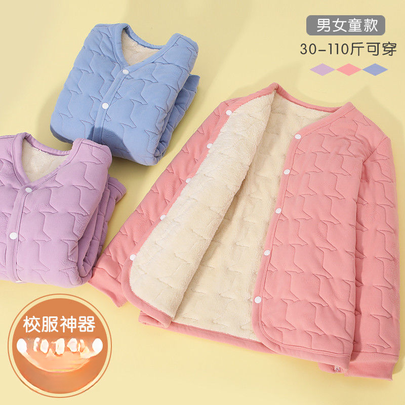 2023年棉袄男童女童秋装内穿棉服中大童校服神器内胆棉衣秋冬新款