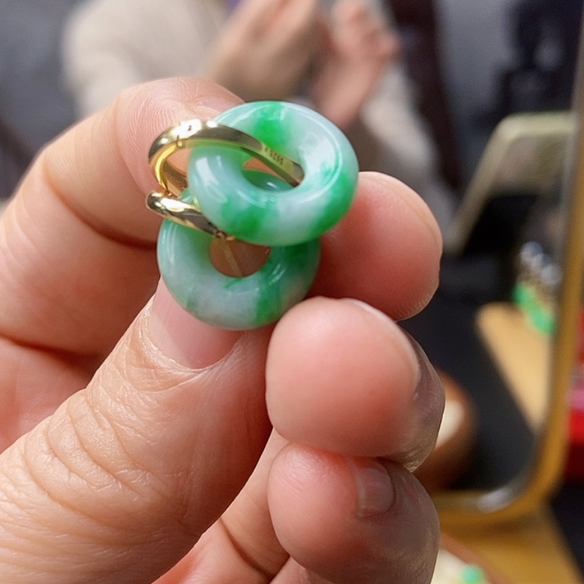 【闪购商品】翡翠耳饰银S925镶嵌