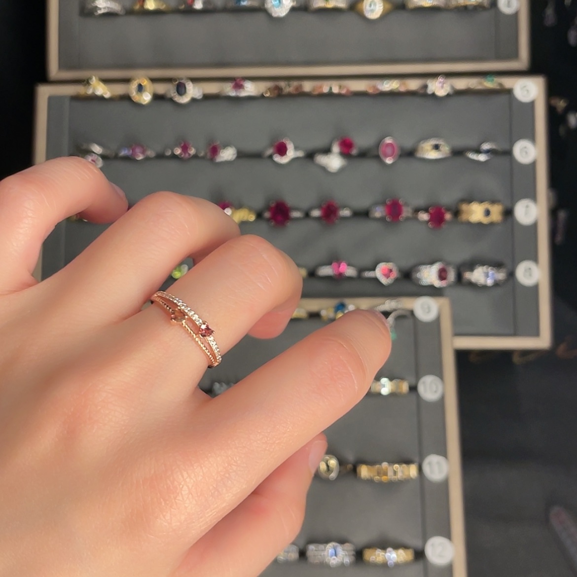 【闪购商品】碧玺戒指银S925镶嵌B****?