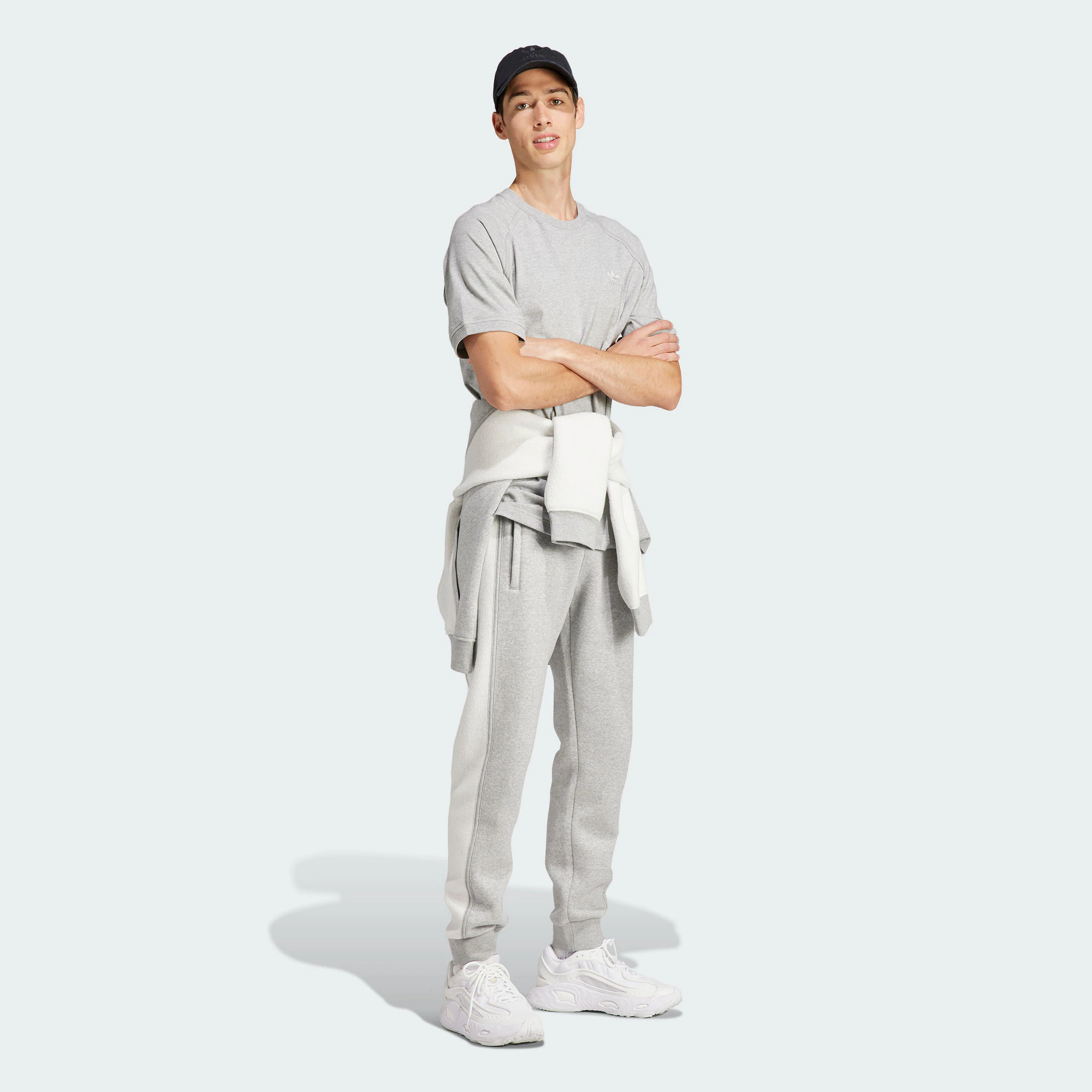 Adidas三叶草秋冬新款休闲舒适百搭加绒束脚运动裤IM4450/II5791