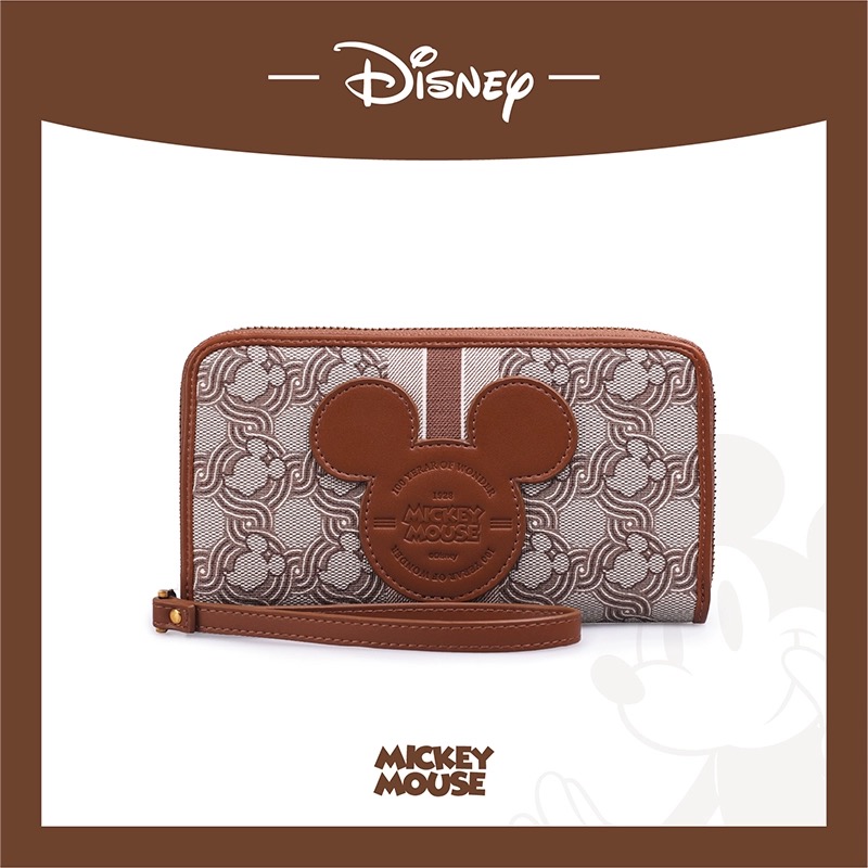 Disney/迪士尼米奇新款老花系列简约百搭手机包零钱包卡包