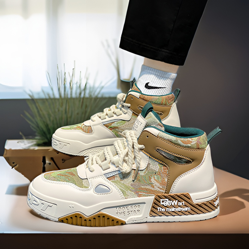 回力潮品龙年限定跑鞋男鞋透气高帮帆布小白鞋厚国潮男鞋子男百搭