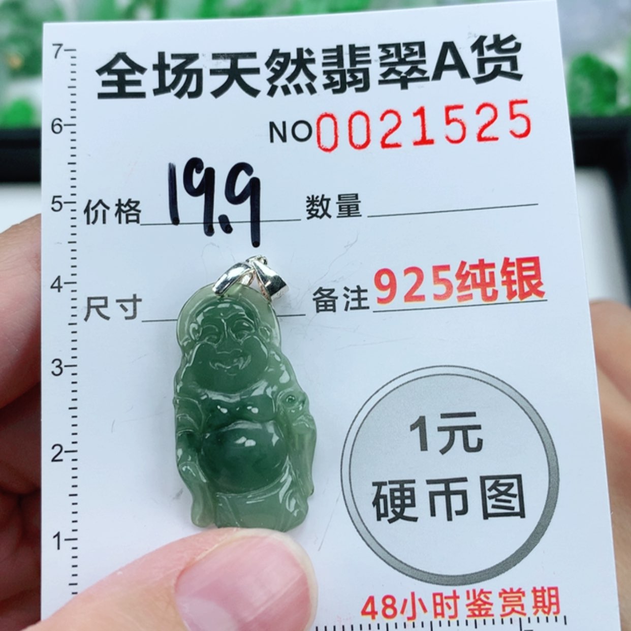 【闪购商品】翡翠颈饰银S925镶嵌