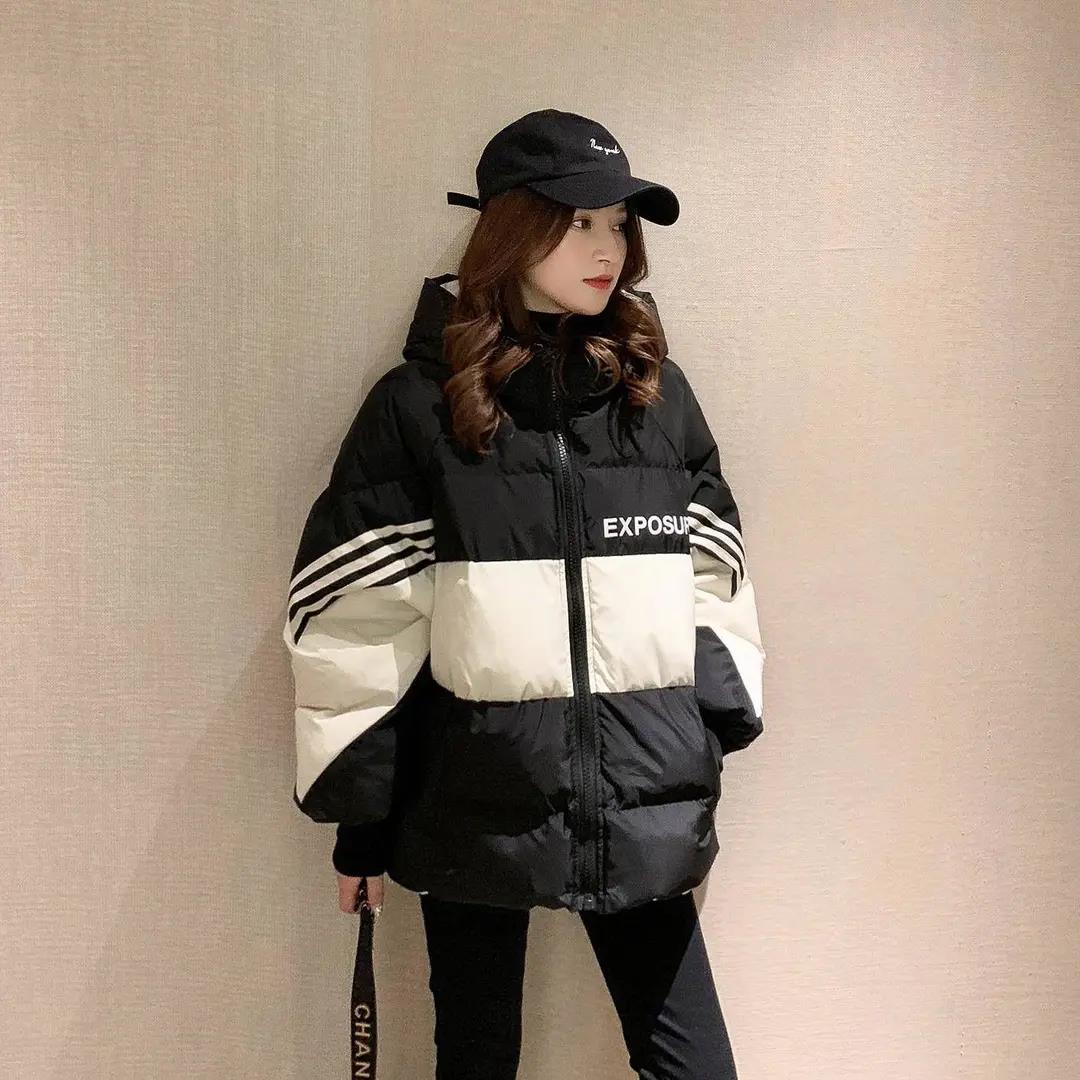雪中飞服女2022新款韩版宽松女短款减龄面包服女潮ins冬