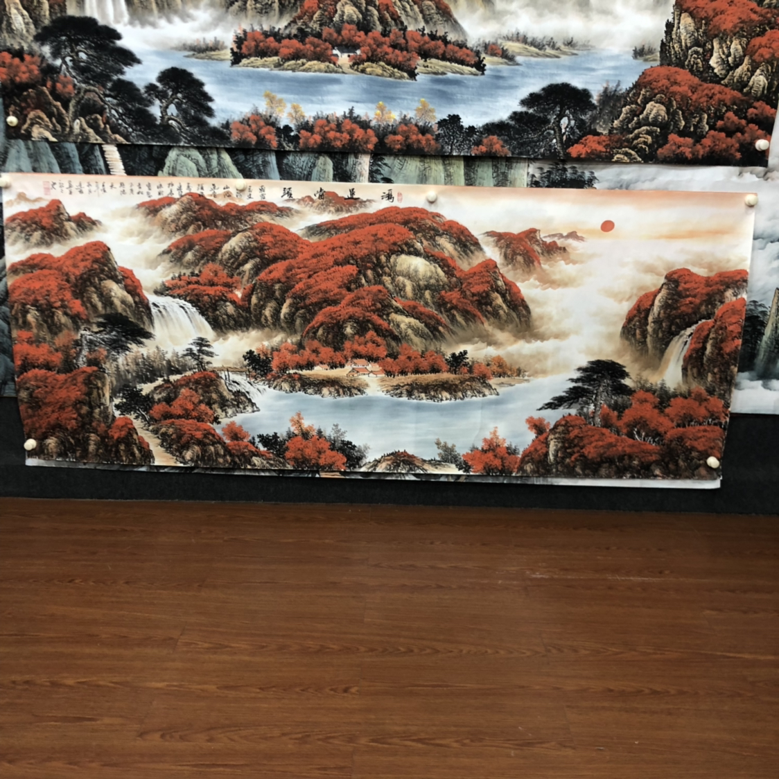 陈廷友小八尺手绘鸿运当头