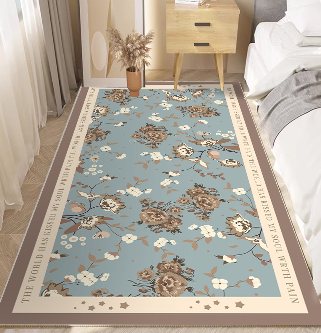 【小扬哥甄选】卧室床边地毯房间床前长条地垫客厅轻奢高级垫子美