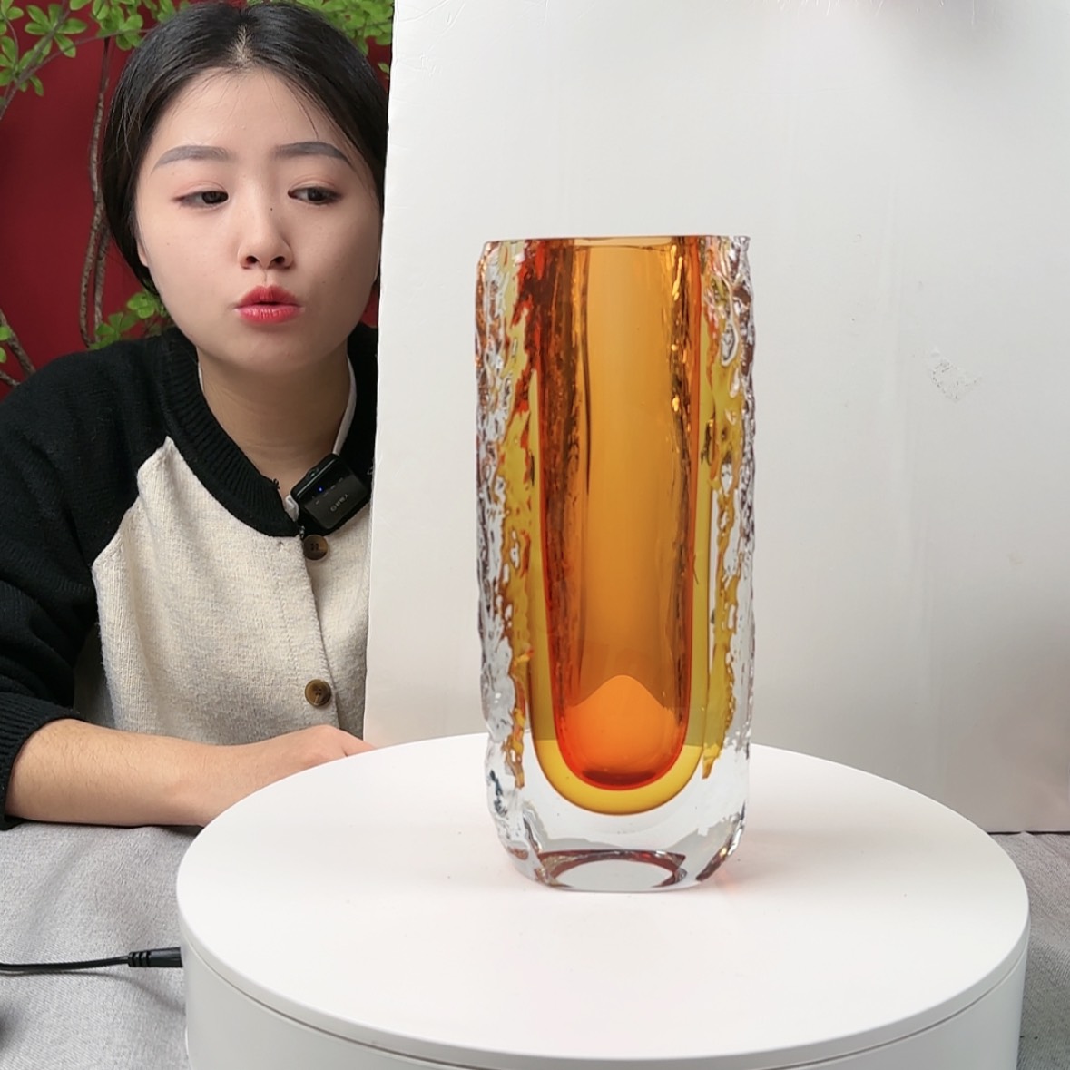【闪购商品】玻璃茶宠琉璃花瓶