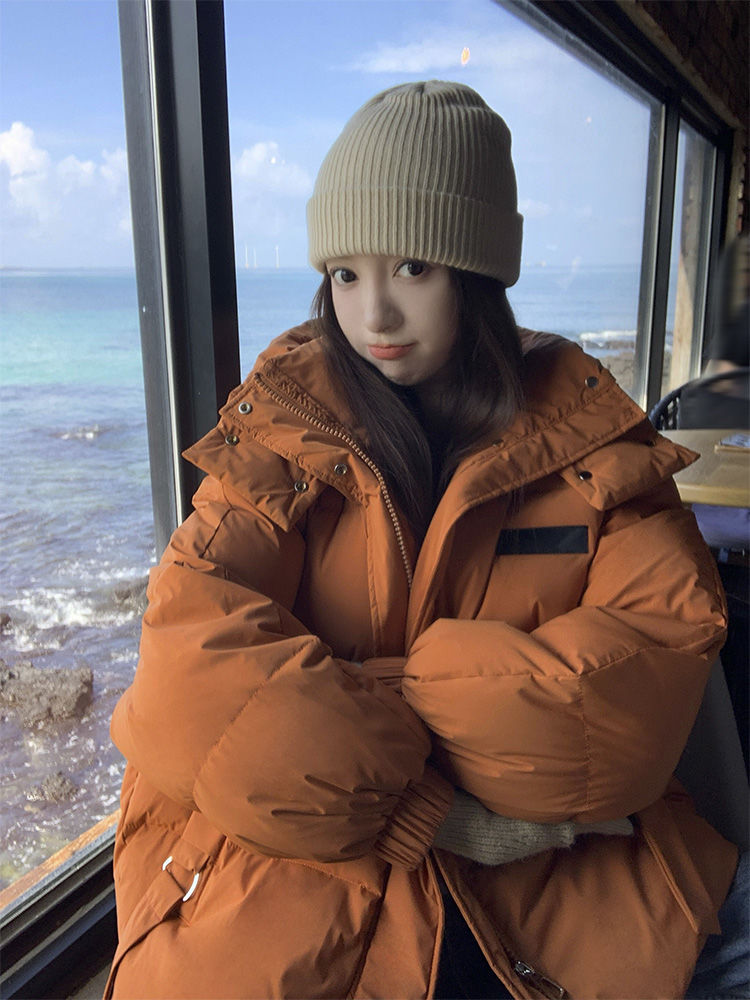 艾菜依羽绒服爆款女设计感小个子加厚保暖极寒面包服外套冬季2023