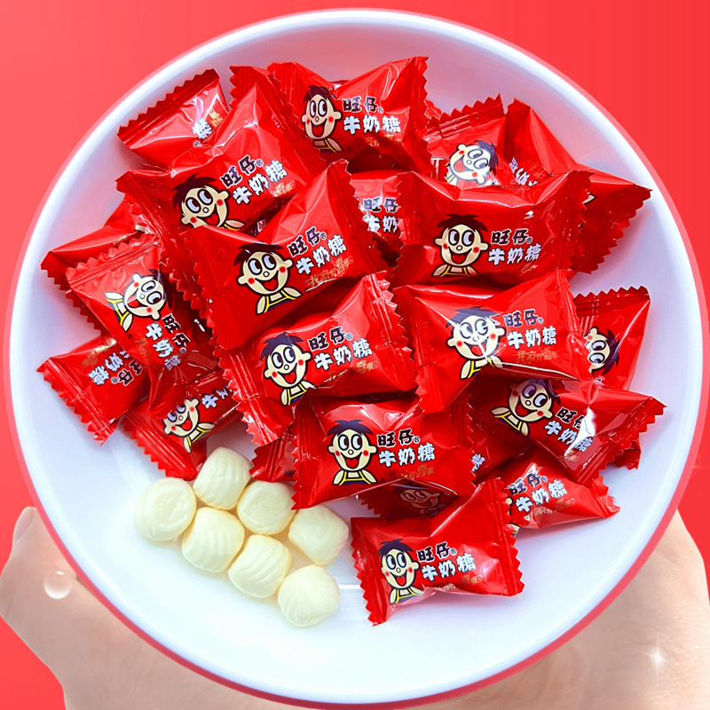 旺仔牛奶糖原味散装喜糖结婚整箱装软糖宝宝生日糖果袋装
