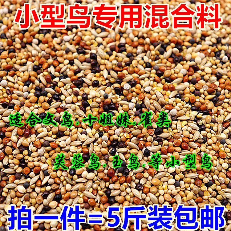 芙蓉鸟 珍珠鸟芙蓉鸟玉鸟食混合鸟食鸟粮饲料黍子中小型
