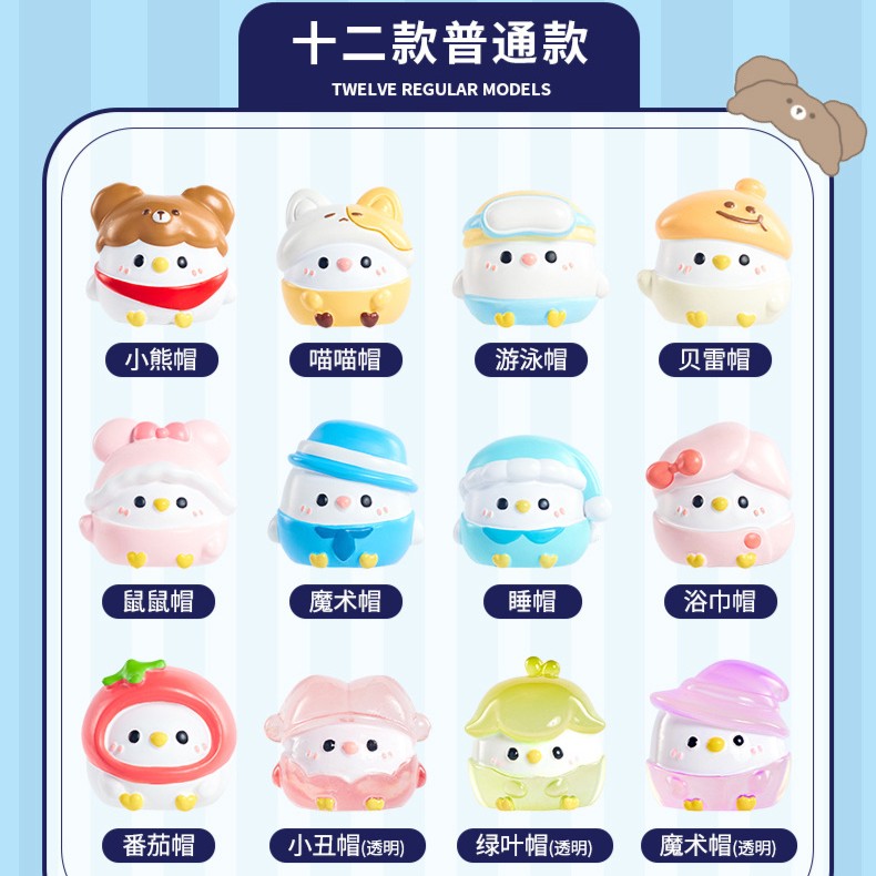 【盲盒代拆】正品萌粒萌粒粒大白盲盒小公仔迷你豆三眼仔手办摆件