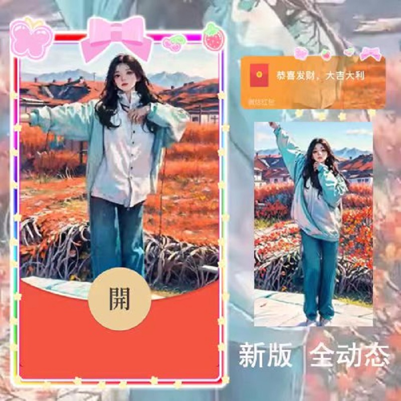 科目三红包封面微信序列号2024新款异形WX高端动态音乐制作服务