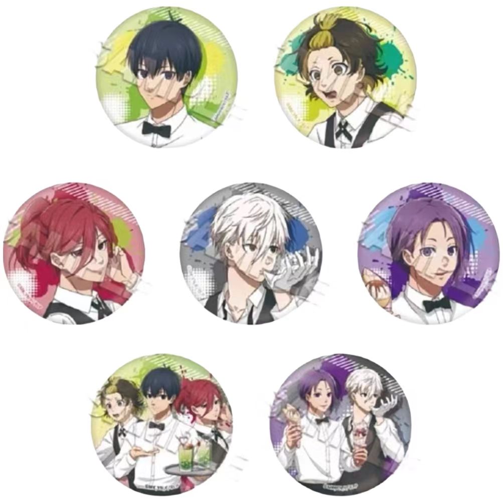 【拆盒】蓝色监狱蓝锁CAFE服务生系列吧唧徽章 盲盒代拆