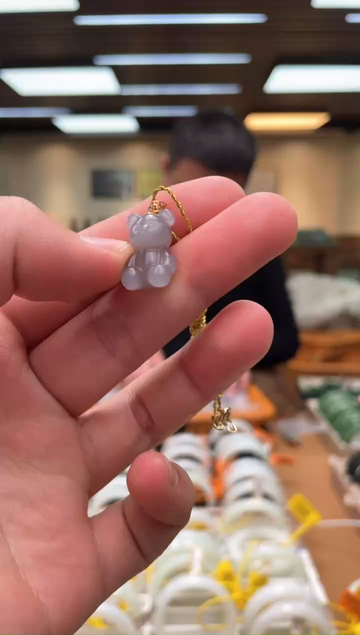 【闪购商品】和田玉吊坠18K金镶嵌1