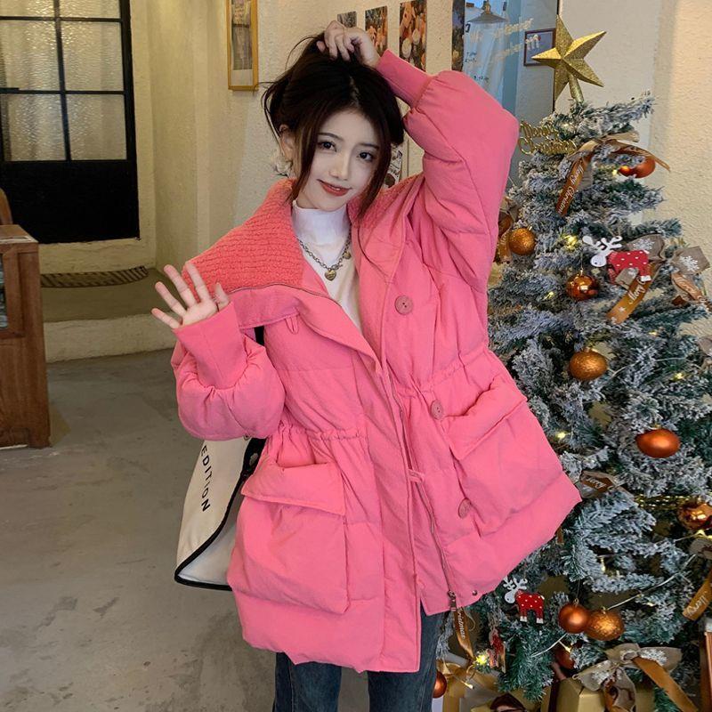 羽绒羽绒服女2023新款网红中款棉衣显瘦小个子温暖感冬季加